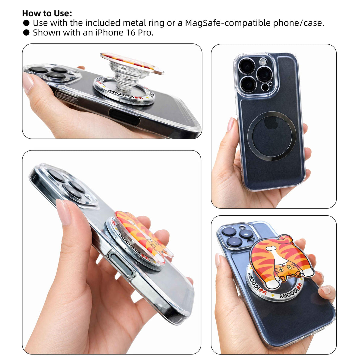 Tabby Cat Magnetic Phone Stand