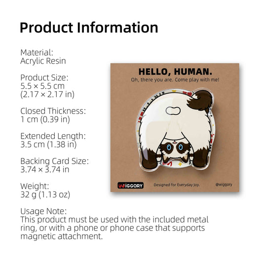 Brown & White Ragdoll Cat Magnetic Phone Stand