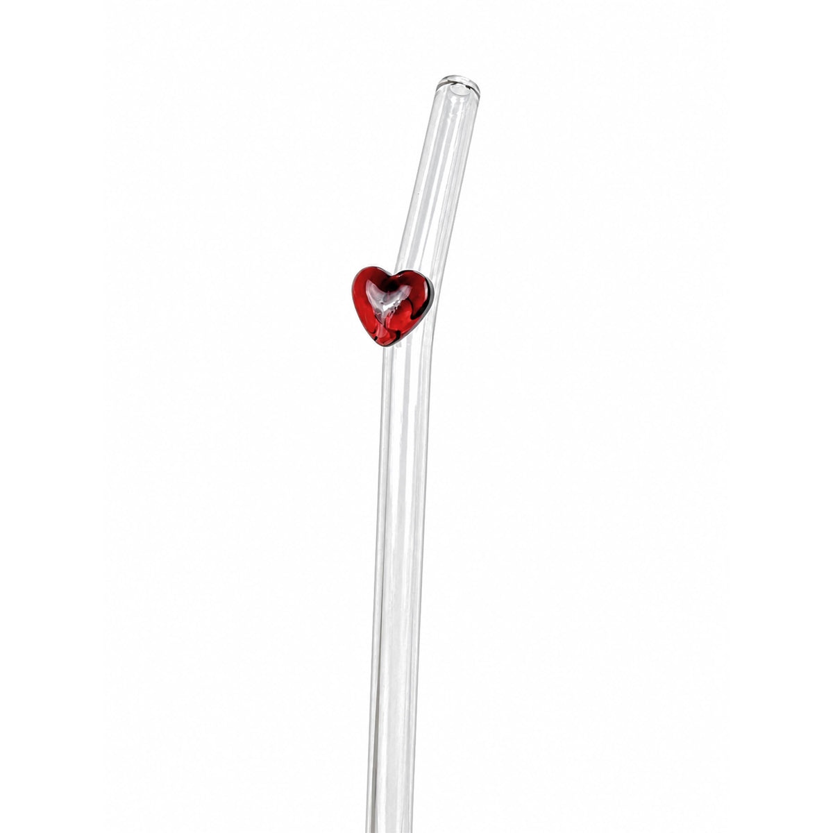 Heart Glass Straw