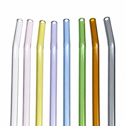 Colored Bent Glass Straw