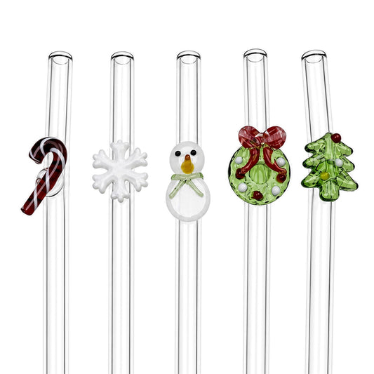 Christmas Glass Straw