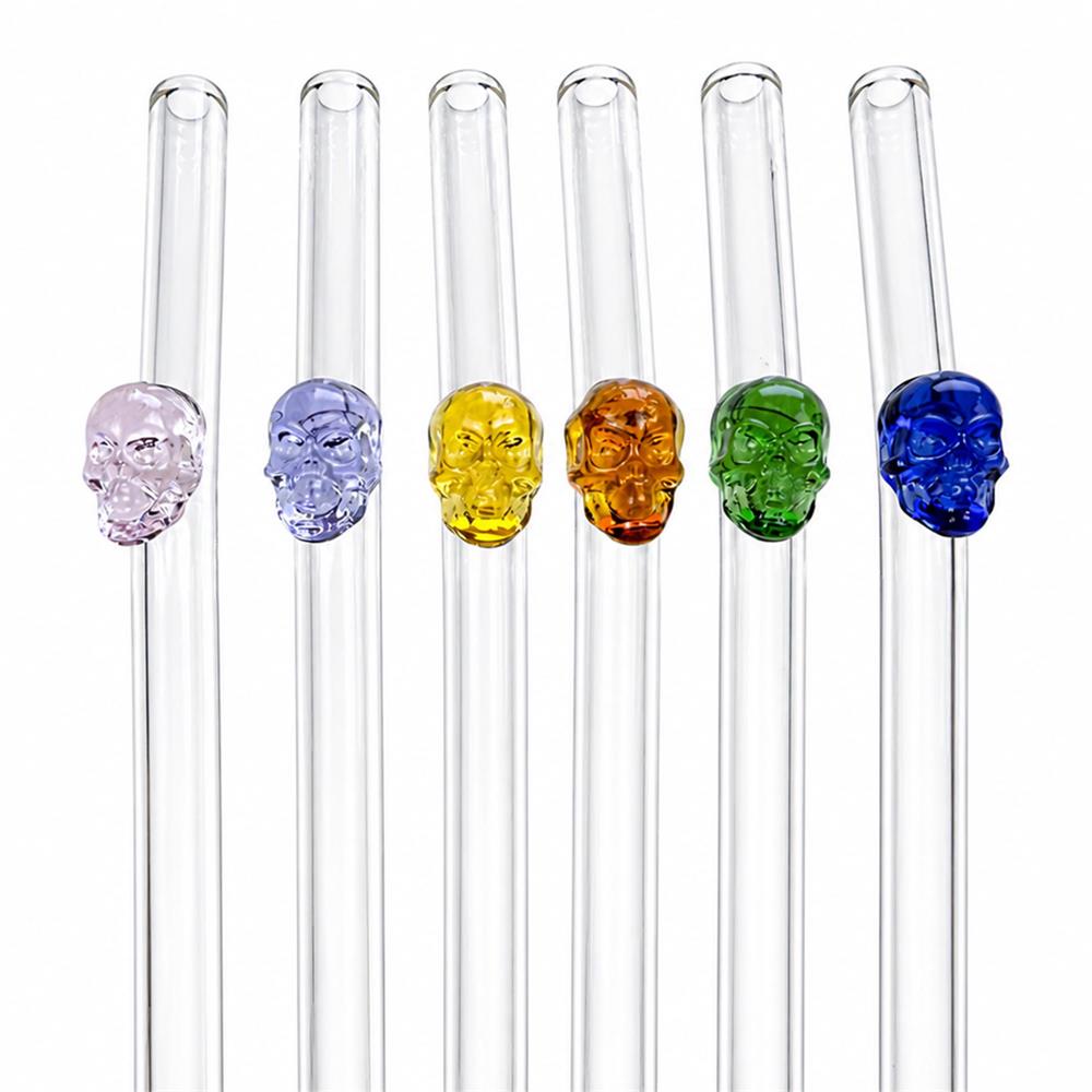 Crystal Skull Glass Straw