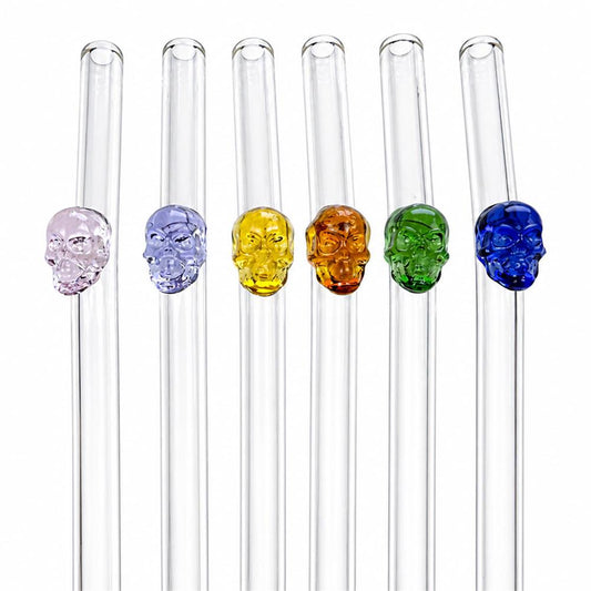 Crystal Skull Glass Straw
