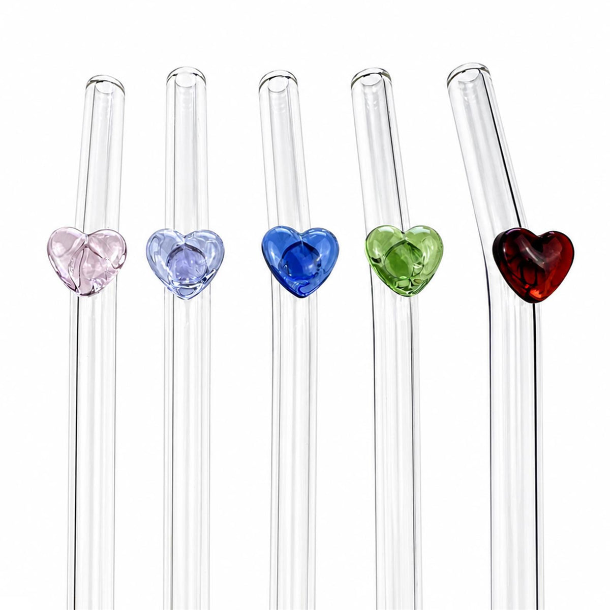 Heart Glass Straw