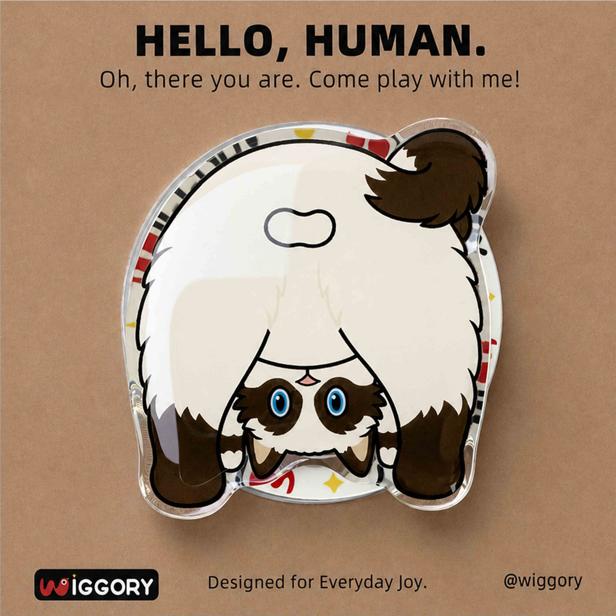 Brown & White Ragdoll Cat Magnetic Phone Stand