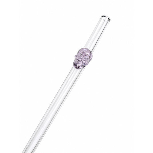 Crystal Skull Glass Straw