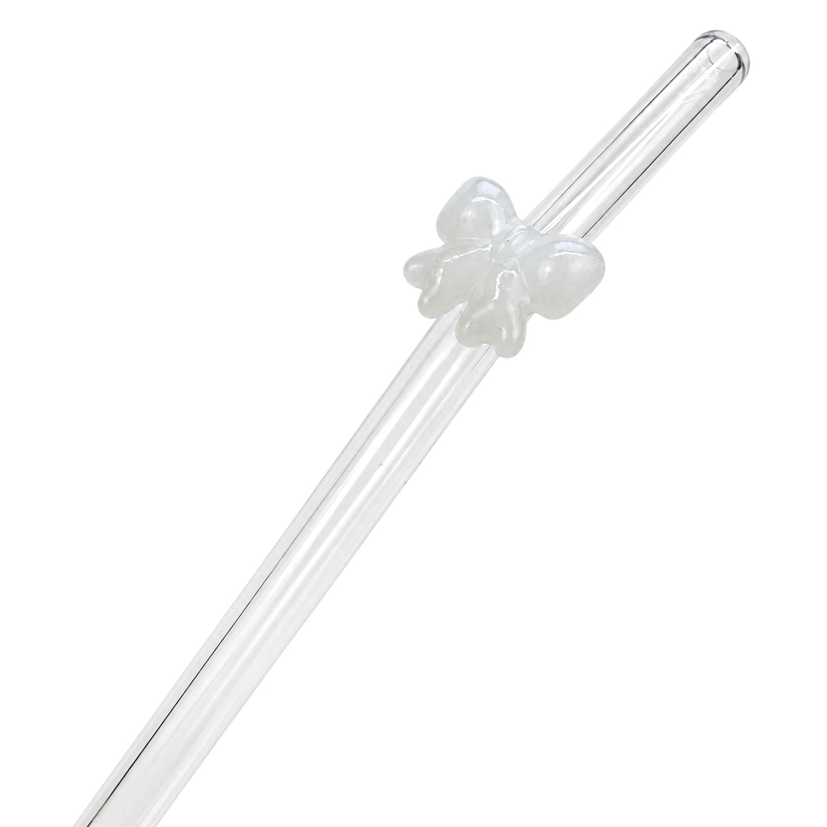 Colorful Bow Glass Straw