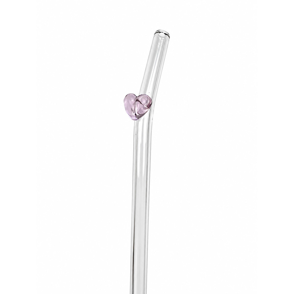 Heart Glass Straw