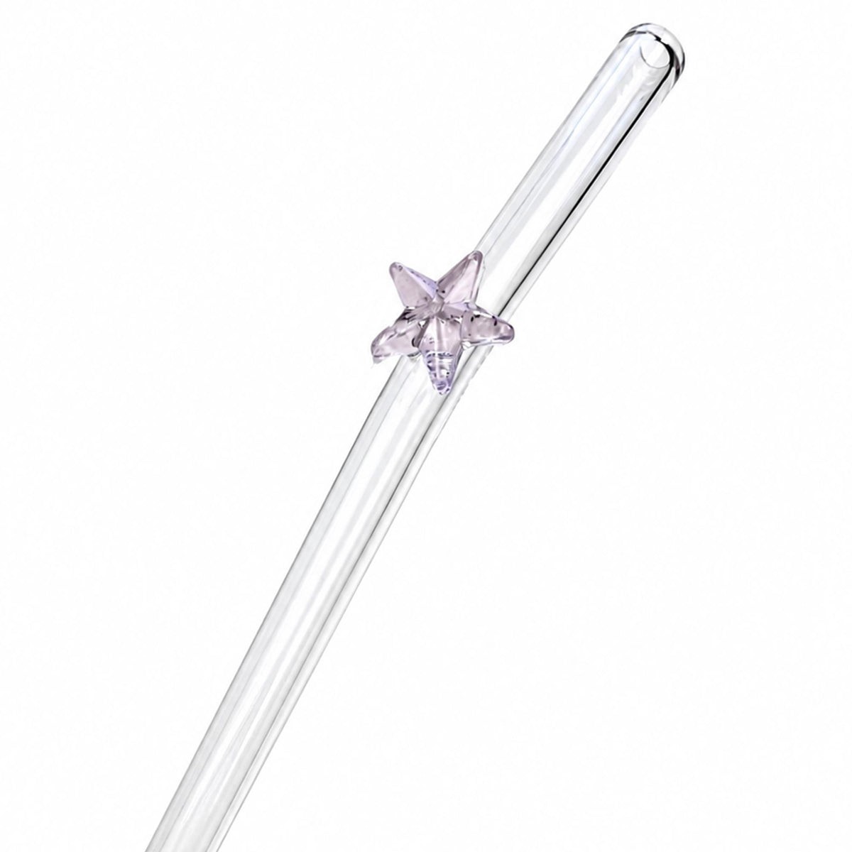 Colorful Star Glass Straw
