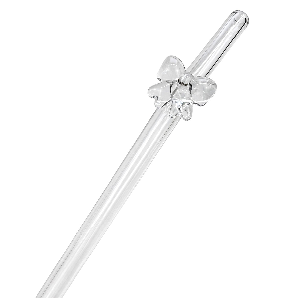 Colorful Bow Glass Straw