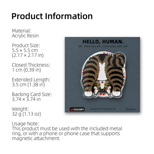 Brown Maine Coon Magnetic Phone Stand