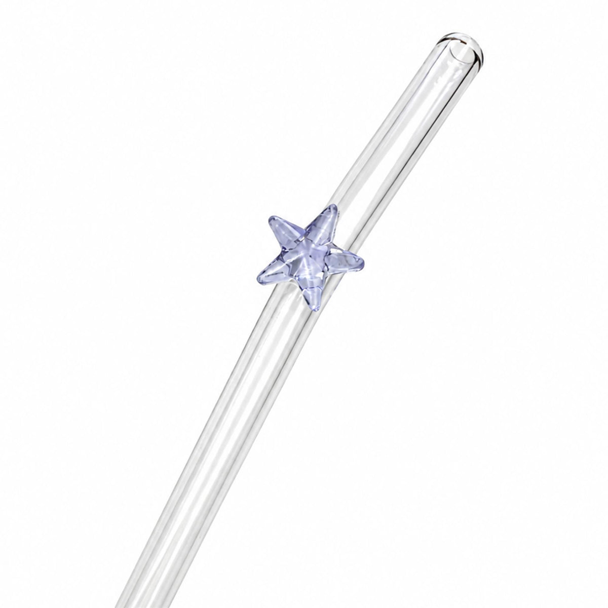 Colorful Star Glass Straw