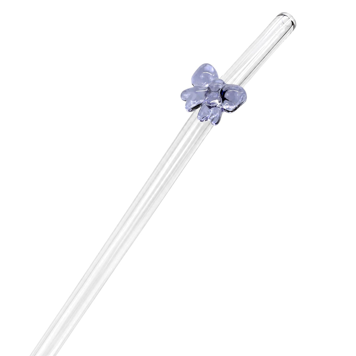 Colorful Bow Glass Straw