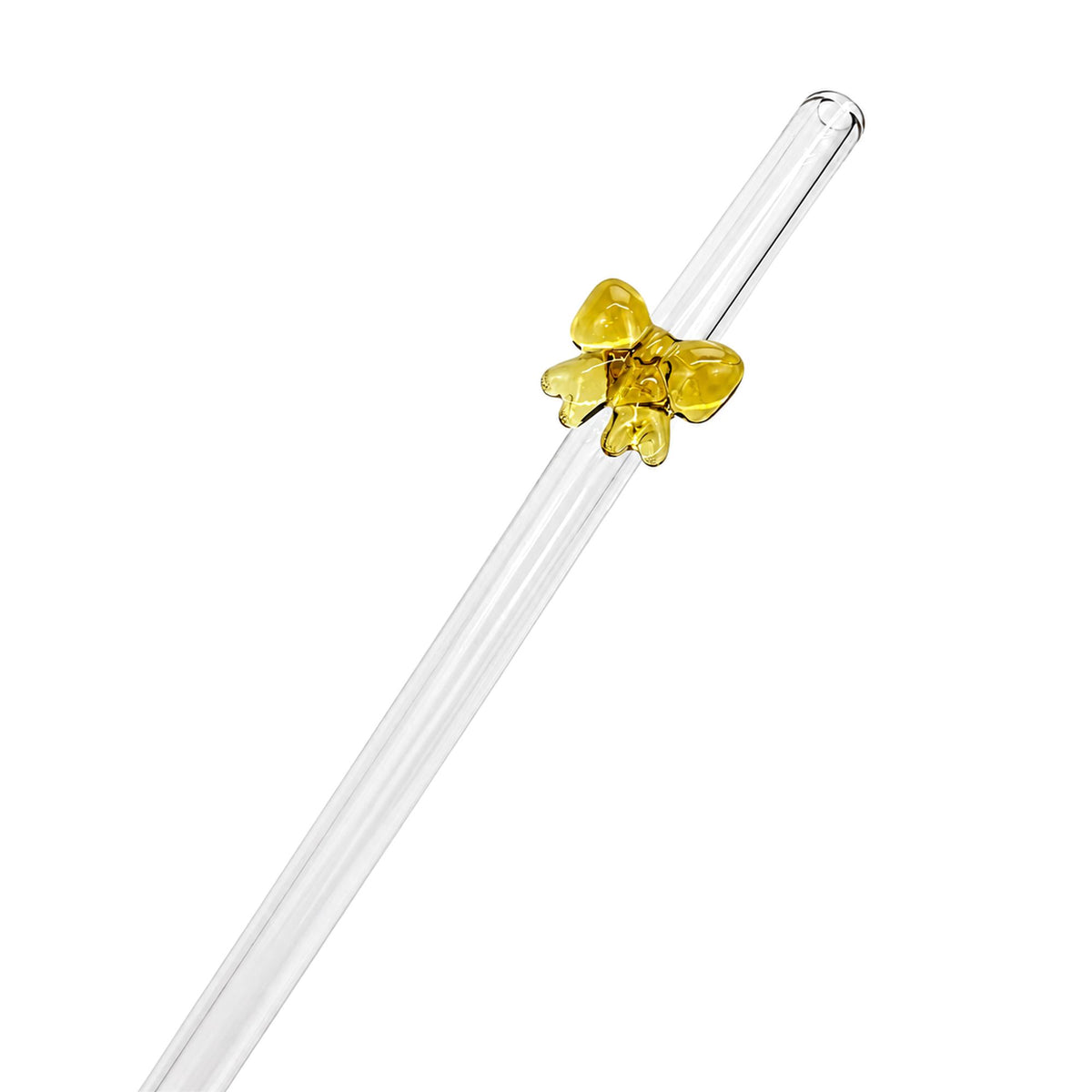 Colorful Bow Glass Straw