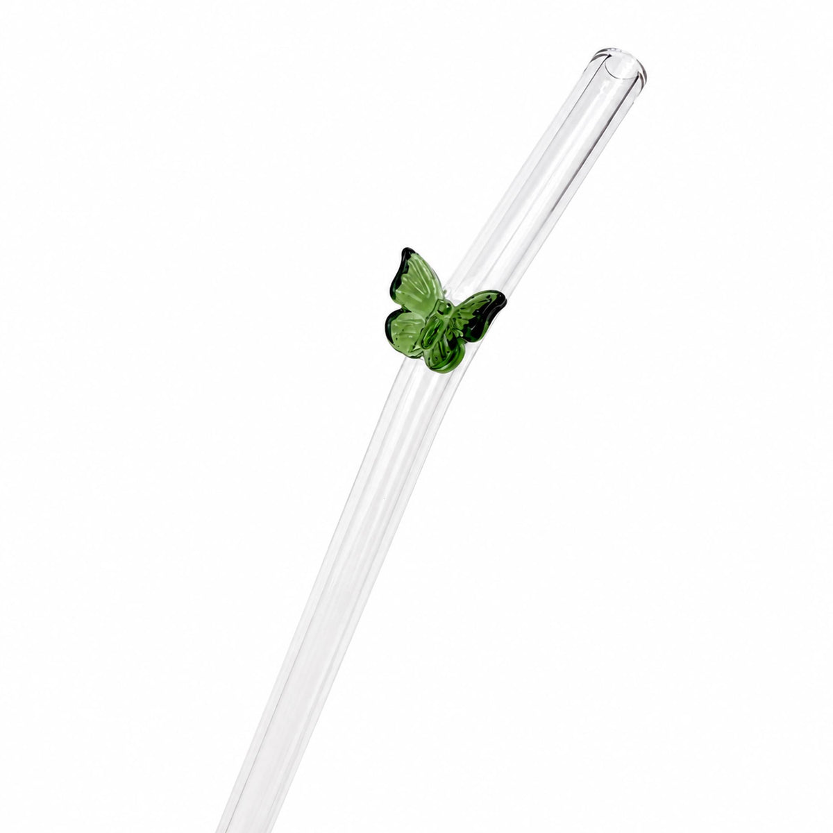 Colorful Butterfly Glass Straw