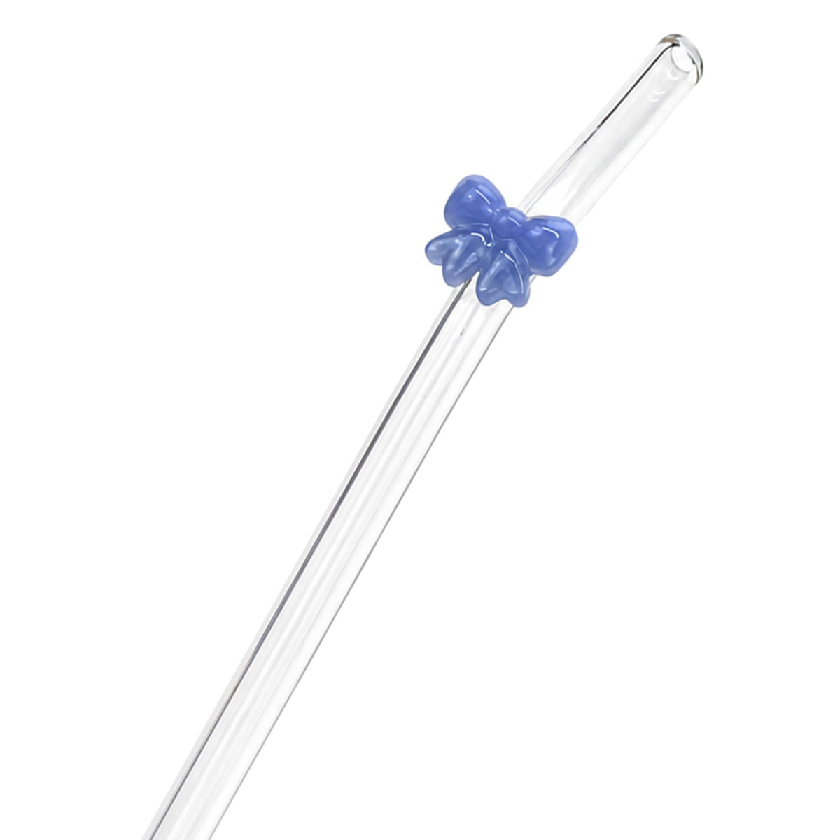 Colorful Bow Glass Straw
