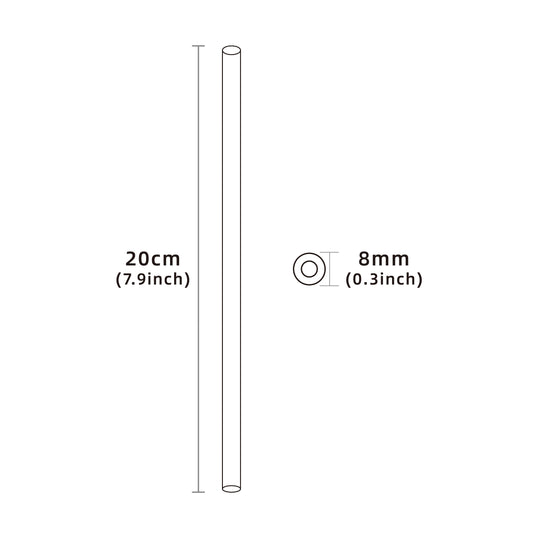 Colored Straight Glass Straw